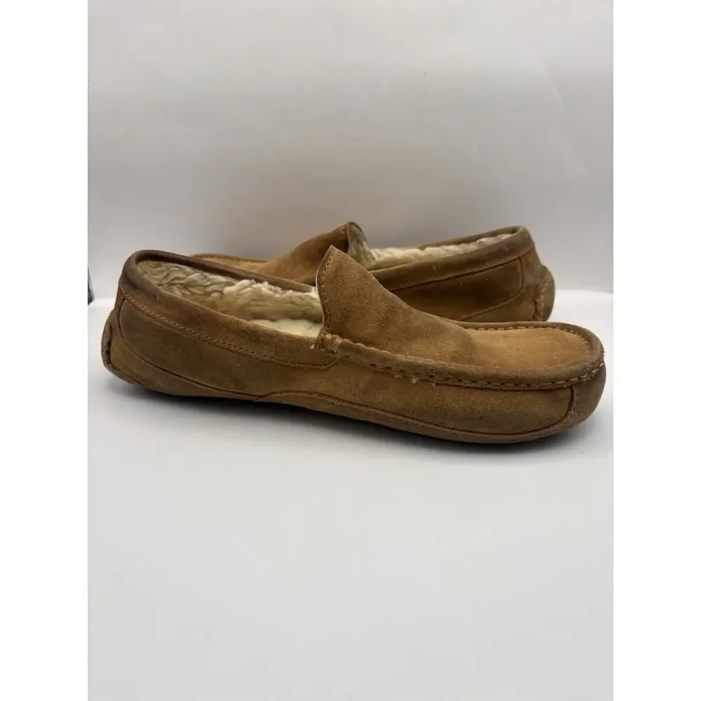 Ugg Ascot Brown Suede Slippers Men Size 10